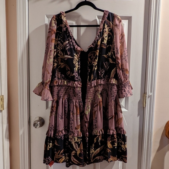 🆕WT Marchesa Notte Smocked Floral Mini Cocktail Dress - Picture 7 of 11